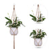 Plant Hanger Basket  Handmade Rope Pots Holder Fine Hemp Rope Net Flower Pot