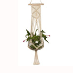 Plant Hanger Basket  Handmade Rope Pots Holder Fine Hemp Rope Net Flower Pot
