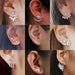 Crystal Flower Stud Earrings Women Fashion Jewelry Rhinestones Earrings