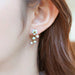 Crystal Flower Stud Earrings Women Fashion Jewelry Rhinestones Earrings