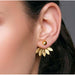 Crystal Flower Stud Earrings Women Fashion Jewelry Rhinestones Earrings