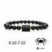 Black Stone Beads Couple Bracelets Men Women Fashion Jewelry