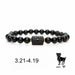 Black Stone Beads Couple Bracelets Men Women Fashion Jewelry