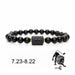 Black Stone Beads Couple Bracelets Men Women Fashion Jewelry