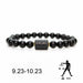 Black Stone Beads Couple Bracelets Men Women Fashion Jewelry
