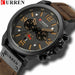 Men Watches Leather Luxury Brand Waterproof Military Sports Wrist Watch Chronograph