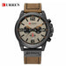Men Watches Leather Luxury Brand Waterproof Military Sports Wrist Watch Chronograph