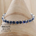 Sterling Silver Jewelry Set Blue Cubic Zirconia Ring Bracelet Earrings Pendant Women Jewelry