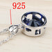 Sterling Silver Jewelry Set Blue Cubic Zirconia Ring Bracelet Earrings Pendant Women Jewelry