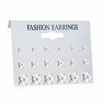 Women's Earrings Set Pearl Earrings Geometric Crystal Bohemian Fashion Jewelry