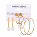 Women's Earrings Set Pearl Earrings Geometric Crystal Bohemian Fashion Jewelry