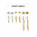 Women's Earrings Set Pearl Earrings Geometric Crystal Bohemian Fashion Jewelry
