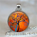 Tree Of Life Glass Cabochon Statement Necklace & Pendant Jewelry Vintage Charm Chain Choker Steampunk Jewelry Gift for Women