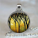 Tree Of Life Glass Cabochon Statement Necklace & Pendant Jewelry Vintage Charm Chain Choker Steampunk Jewelry Gift for Women