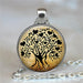 Tree Of Life Glass Cabochon Statement Necklace & Pendant Jewelry Vintage Charm Chain Choker Steampunk Jewelry Gift for Women