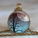 Tree Of Life Glass Cabochon Statement Necklace & Pendant Jewelry Vintage Charm Chain Choker Steampunk Jewelry Gift for Women