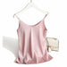 Spaghetti Strap Top Women Halter V Neck Cami Sleeveless Satin Silk Tank Tops
