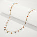 Stone Chain Gold Necklace Charming Colorful for Women