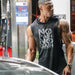 Men's Bodybuilding Hooded Tank Top Cotton Sleeveless Vest Fitness Sportswear
