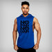 Men's Bodybuilding Hooded Tank Top Cotton Sleeveless Vest Fitness Sportswear