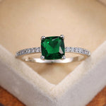 Square Blue Series Stone Women Rings Minimalist Elegant Engagement Jewelry Rings