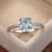 Square Blue Series Stone Women Rings Minimalist Elegant Engagement Jewelry Rings