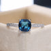 Square Blue Series Stone Women Rings Minimalist Elegant Engagement Jewelry Rings
