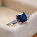 Square Blue Series Stone Women Rings Minimalist Elegant Engagement Jewelry Rings
