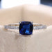 Square Blue Series Stone Women Rings Minimalist Elegant Engagement Jewelry Rings