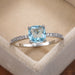 Square Blue Series Stone Women Rings Minimalist Elegant Engagement Jewelry Rings