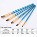 Artist Paint Brush Set 5Pcs High Quality Nylon Hair Wood Black Handle Watercolor Acrylic Oil Brush