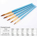 Artist Paint Brush Set 5Pcs High Quality Nylon Hair Wood Black Handle Watercolor Acrylic Oil Brush