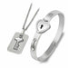 Concentric Lock Key Titanium Steel Jewelry Bracelet Necklace Couple Sets