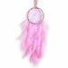 Dream Catcher Feather Ornaments Lace Ribbons Feathers Wrapped Lights Room Decor