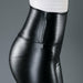 Women PU Leather Pants High Waist Elastic Slim Leather Leggings