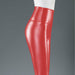 Women PU Leather Pants High Waist Elastic Slim Leather Leggings