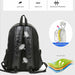 Waterproof PU Leather Backpack Casual Fashion High-Quality Travel Bag