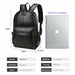 Waterproof PU Leather Backpack Casual Fashion High-Quality Travel Bag
