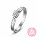 Luxury Small Round Stone Rings 925 Sterling Silver Crystal Rings Fashion Jewelry