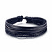 Vintage Black Bead Bracelets Men Fashion Multilayer Leather Bracelet