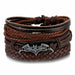 Vintage Black Bead Bracelets Men Fashion Multilayer Leather Bracelet