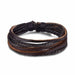 Vintage Black Bead Bracelets Men Fashion Multilayer Leather Bracelet