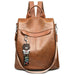 Anti Theft Women Backpack Multifunction PU Leather Travel Bags