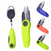 Fishing Quick Knot Tool Fishing Line Cutter Clipper Nipper Hook Sharpener Tackle Gear