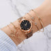 Luxury Starry Sky Dial Watches Women Crystal Bracelet Wrist Watch 5 PCS Set