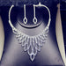 Rhinestone Necklace Earrings Set Women Long Tassel Wedding Jewelry Sets