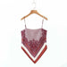Women Backless Paisley Print Spaghetti Strap Sexy Tank Sling Tops