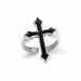 Vintage Black Cross Open Ring Men Women Trendy Gothic Metal Jewelry