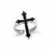 Vintage Black Cross Open Ring Men Women Trendy Gothic Metal Jewelry