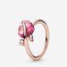 Authentic 925 Sterling Silver Gold Rose-Gold Coating Princess Sparkling Rings Women Jewelry